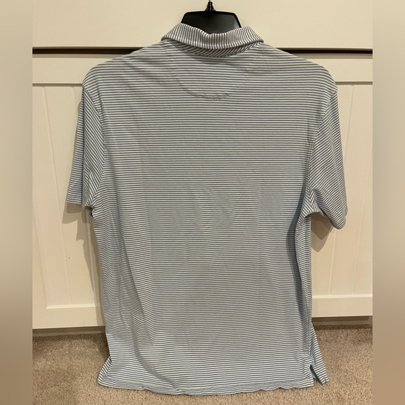 Fish Hippie Co. Blue Striped Polo Shirt for Men - Picture 4 of 5